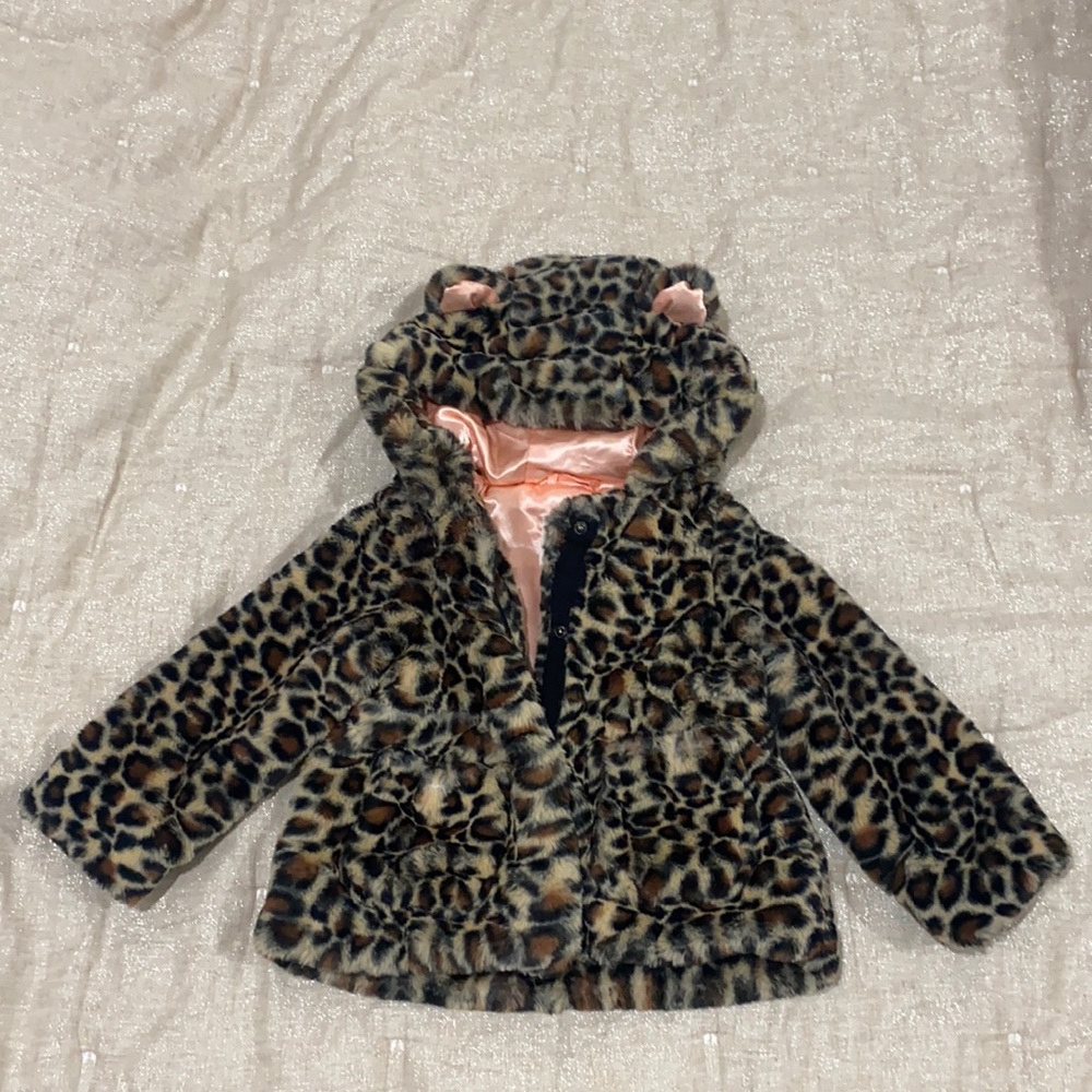 Adorable Cheetah Print Faux Fux Jacket